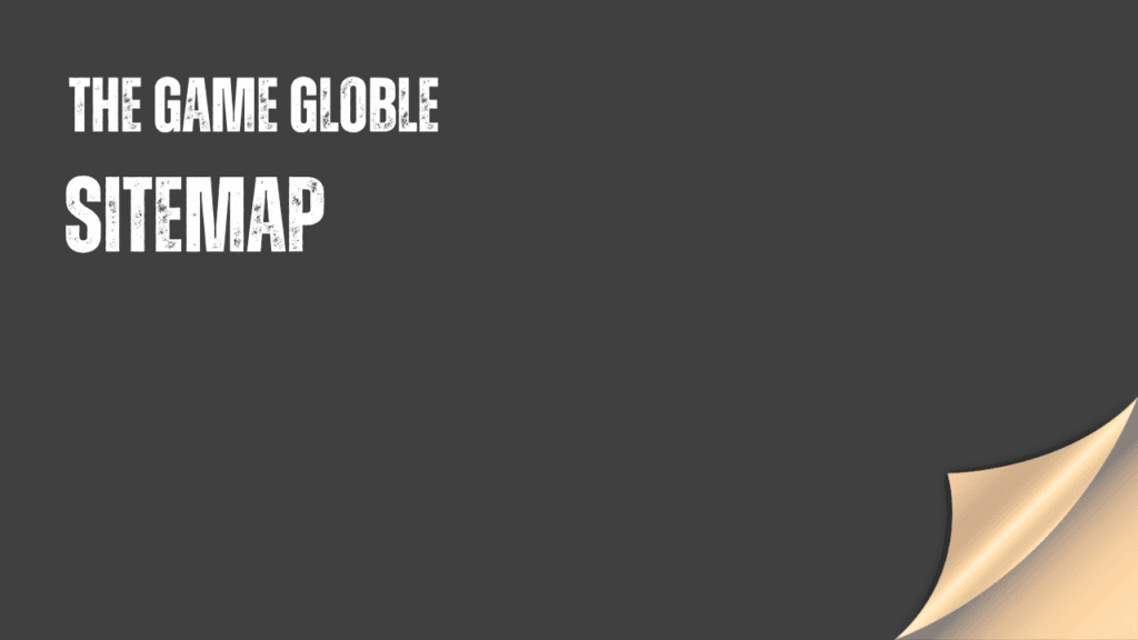 Visual sitemap layout of TheGameGloble website with links and sections